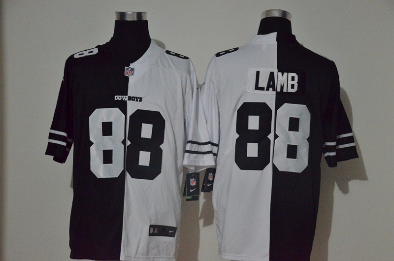 Men's Dallas Cowboys #88 CeeDee Lamb Black White Peaceful Coexisting 2020 Vapor Untouchable Stitched NFL Nike Limited Jersey
