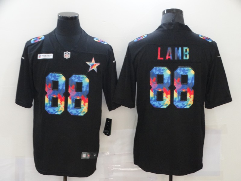 Men's Dallas Cowboys #88 CeeDee Lamb Multi-Color Black 2020 NFL Crucial Catch Vapor Untouchable Nike Limited Jersey