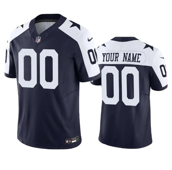 Men's Dallas Cowboys Active Player Custom Navy 2023 F.U.S.E. Vapor Limited Stitched Football Jersey