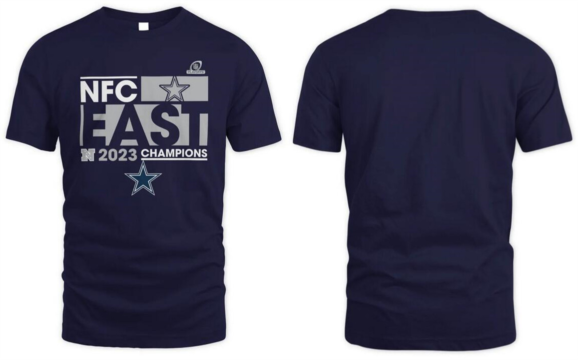 Men's Dallas Cowboys Navy 2023 NFC East Division Champions Big & Tall Conquer Tee T-Shirt