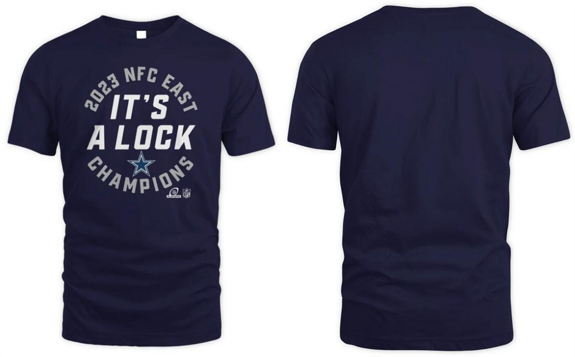 Men's Dallas Cowboys Navy 2023 NFC East Division Champions T-Shirt