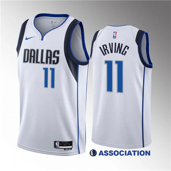 Men's Dallas Mavericks #11 Kyrie Irving White Association Edition Stitched Basketball Jersey