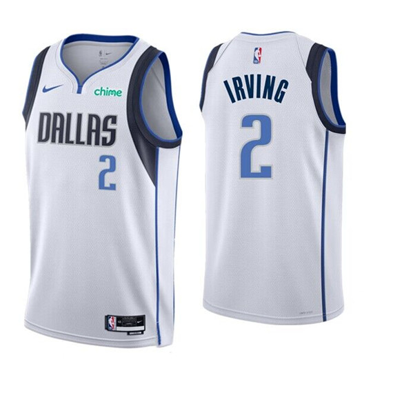 Men's Dallas Mavericks #2 Kyrie Irving White Association Edition Stitched