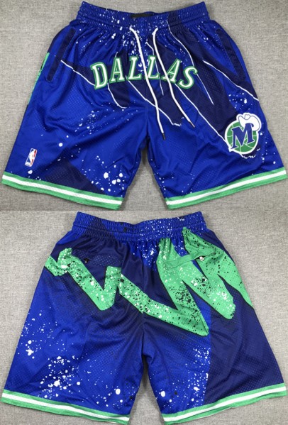 Men's Dallas Mavericks Royal Green Shorts (Run Small)