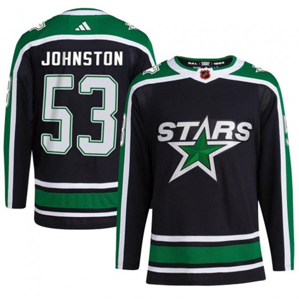 Men's Dallas Stars #53 Wyatt Johnston Green Stitched Jersey