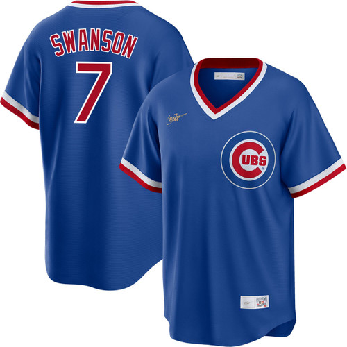 Men's Dansby Swanson Chicago Cubs #7 1994 Cooperstown Jersey by NIKE?