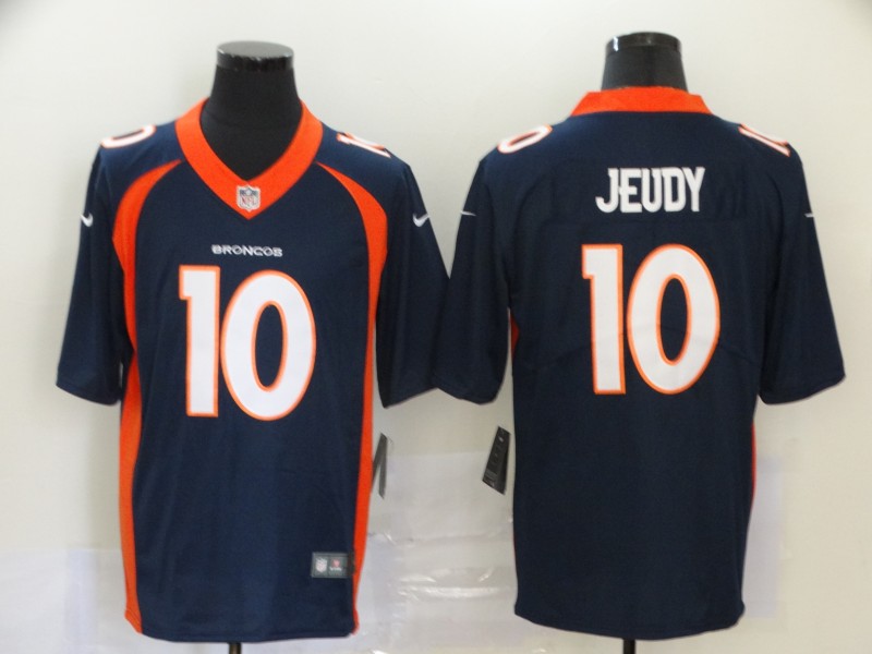 Men's Denver Broncos #10 Jerry Jeudy Navy Blue 2020 Vapor Untouchable Stitched NFL Nike Limited Jersey