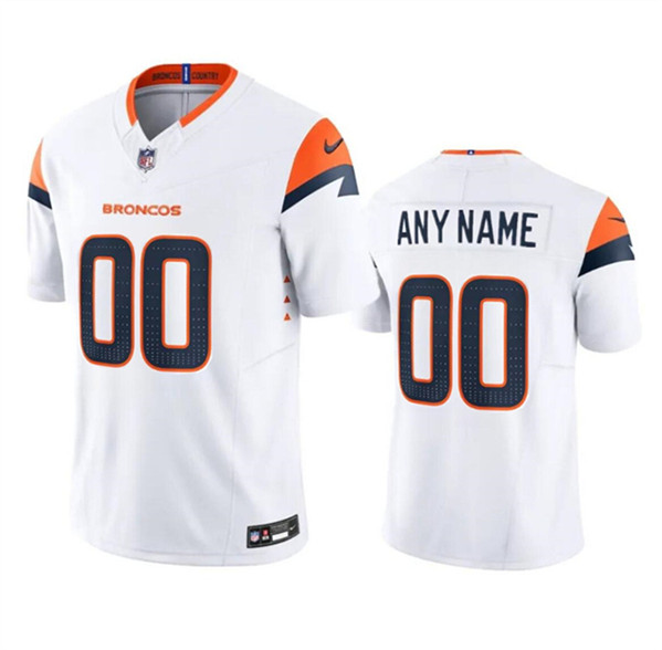 Men's Denver Broncos Active Player Custom White 2024 F.U.S.E. Vapor Limited Football Stitched Jersey