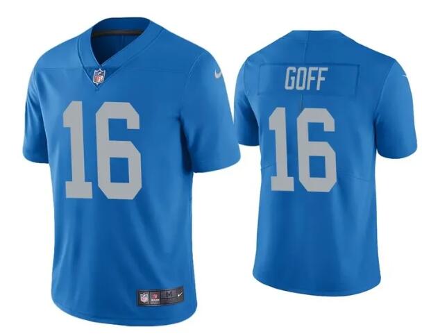 Men's Detroit Lions #16 Jared Goff Vapor Limited Blue Jersey