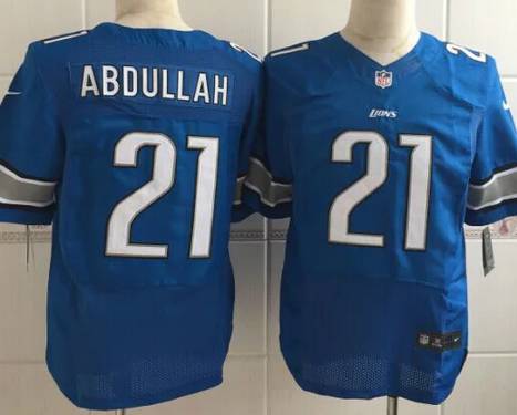 Men's Detroit Lions #21 Ameer Abdullah Nike Light Blue Elite Jersey