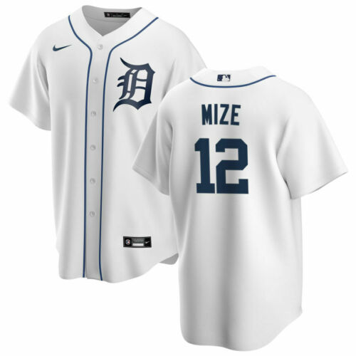 Men's Detroit Tigers #12 Casey Mize Majestic White Home Cool Base Player Jersey