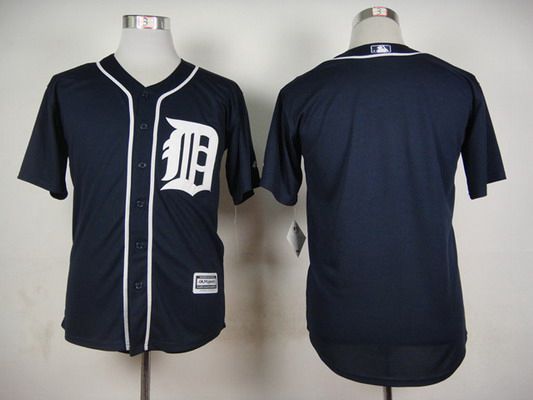 Men's Detroit Tigers Blank 2015 Navy Blue Jersey