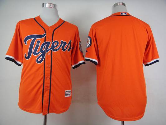 Men's Detroit Tigers Customized 2015 Orange Jersey
