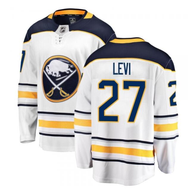 Men's Devon Levi Buffalo Sabres #27 Breakaway White Away Jersey