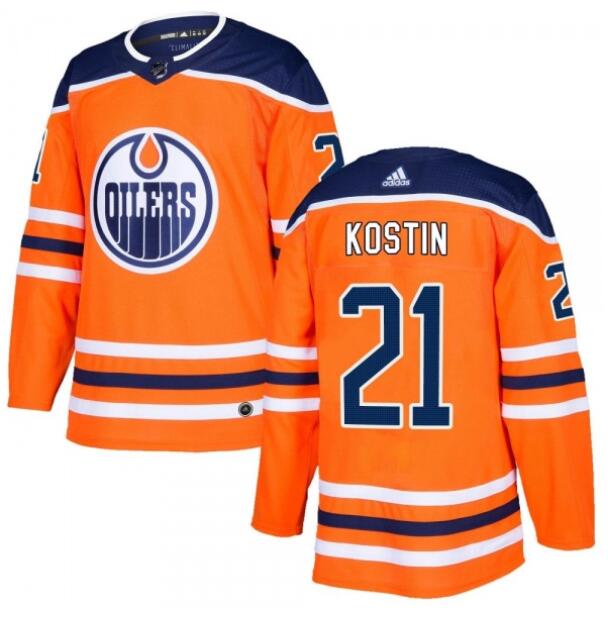 Men's Edmonton Oilers #21 Klim Kostin Orange Home Jersey
