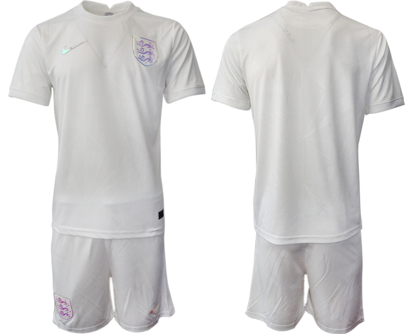 Men's England Blank White Home Soccer 2022 FIFA World Cup Jerseys Suit