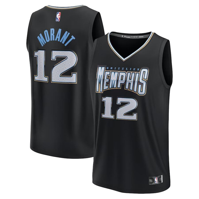 Men's Fanatics Branded Ja Morant Black Memphis Grizzlies 2022-23 Fastbreak City Edition Jersey