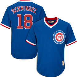 Men's Frank Schwindel Chicago Cubs #18 1994 Cooperstown Jersey by Majestic