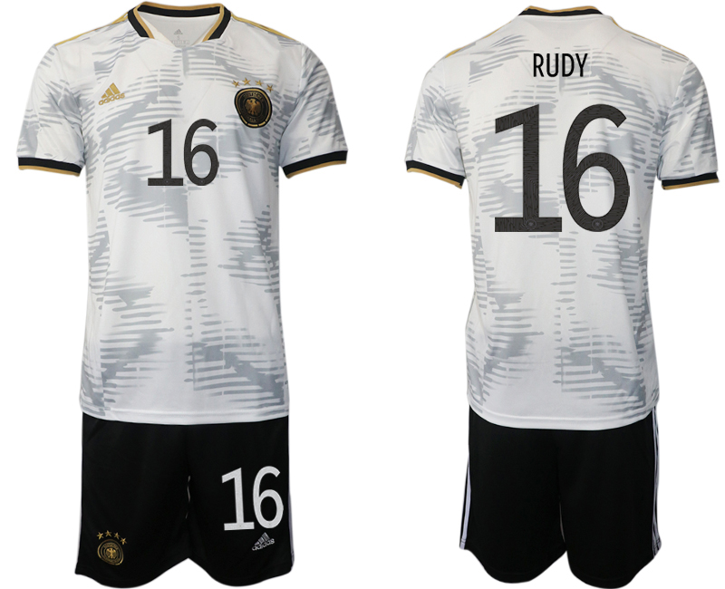 Men's Germany #16 Rudy White Home Soccer 2022 FIFA World Cup Jerseys Suit