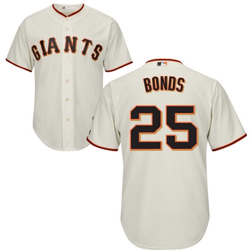 Men's Giants #25 Barry Bonds Cream Cool Base Stitched Baseball Jersey