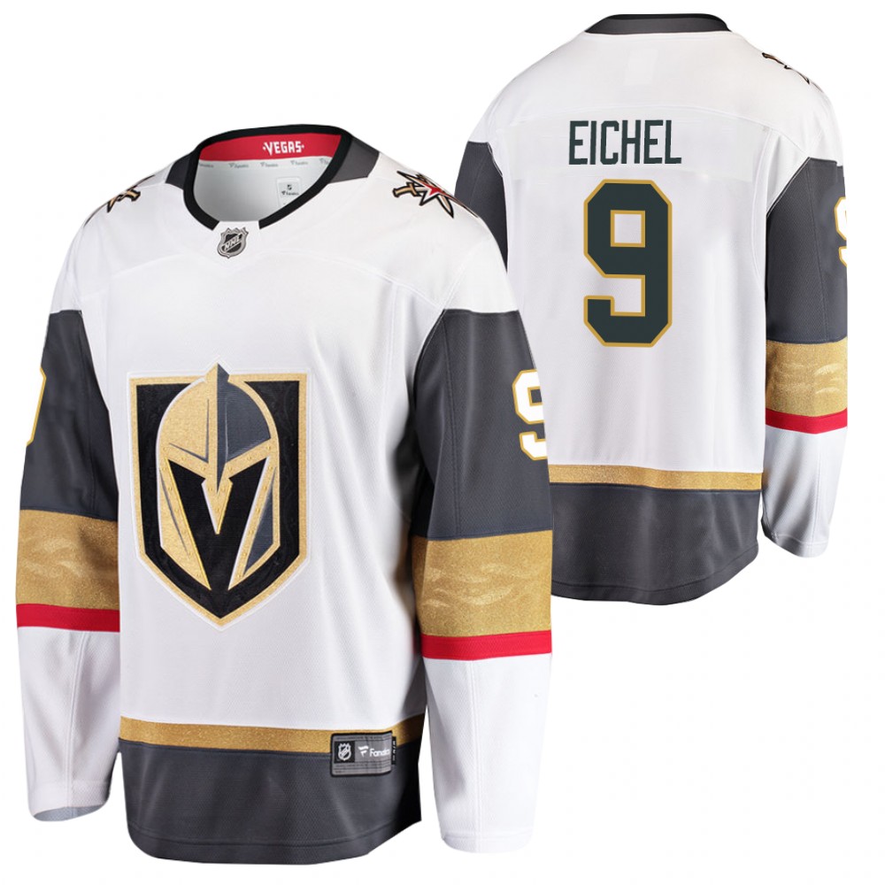 Men's Golden Knights #9 Jack Eichel white Away NHL Jersey