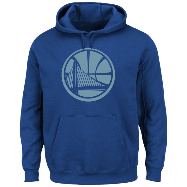 Men's Golden State Warriors Majestic Royal Reflective Tek Patch Hoodie