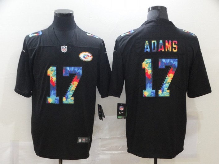 Men's Green Bay Packers #17 Davante Adams Multi-Color Black 2020 NFL Crucial Catch Vapor Untouchable Nike Limited Jersey
