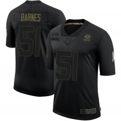 Men's Green Bay Packers #51 Krys Barnes Limited Black 2020 Salute To Service Jersey