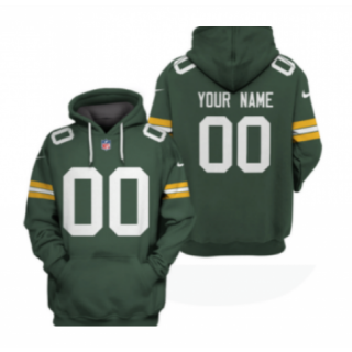 Men's Green Bay Packers Active Player Custom 2021 Green Pullover Hoodie