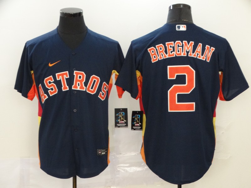 Men's Houston Astros #2 Alex Bregman Navy Blue Stitched MLB Cool Base Nike Jersey