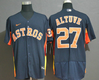 Men's Houston Astros #27 Jose Altuve Navy Blue Stitched MLB Flex Base Nike Jersey