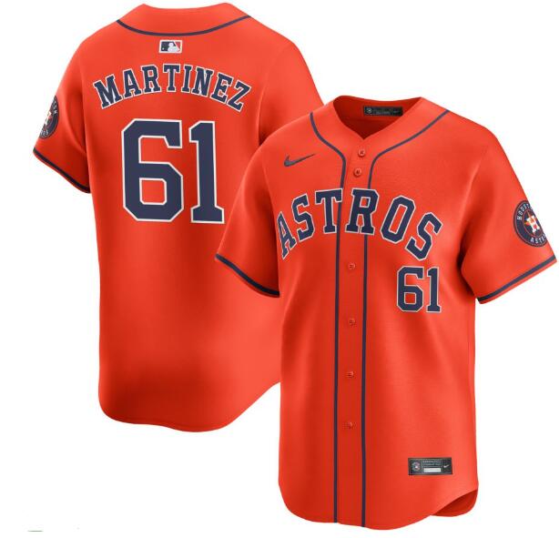 Men's Houston Astros #61 Seth Martinez Nike Orange Alternate Limited Jersey