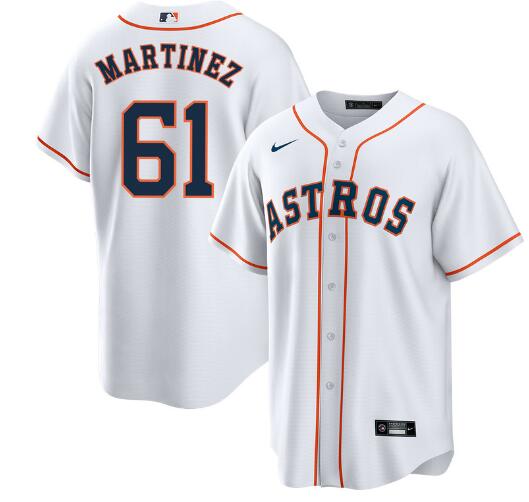 Men's Houston Astros #61 Seth Martinez Nike White Home game Jersey