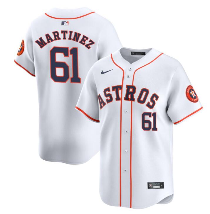 Men's Houston Astros #61 Seth Martinez Nike White Home with patch Alternate Limited Jersey