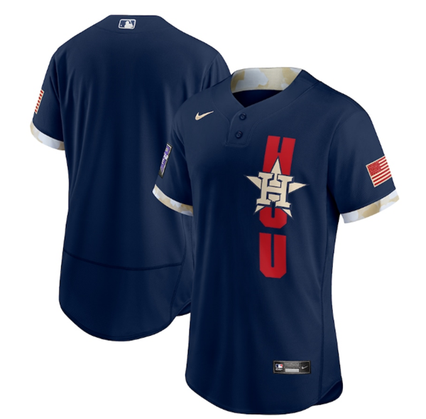 Men's Houston Astros Blank 2021 Navy All-Star Flex Base Stitched MLB Jersey