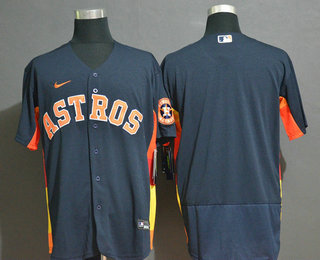 Men's Houston Astros Blank Navy Blue Stitched MLB Flex Base Nike Jersey