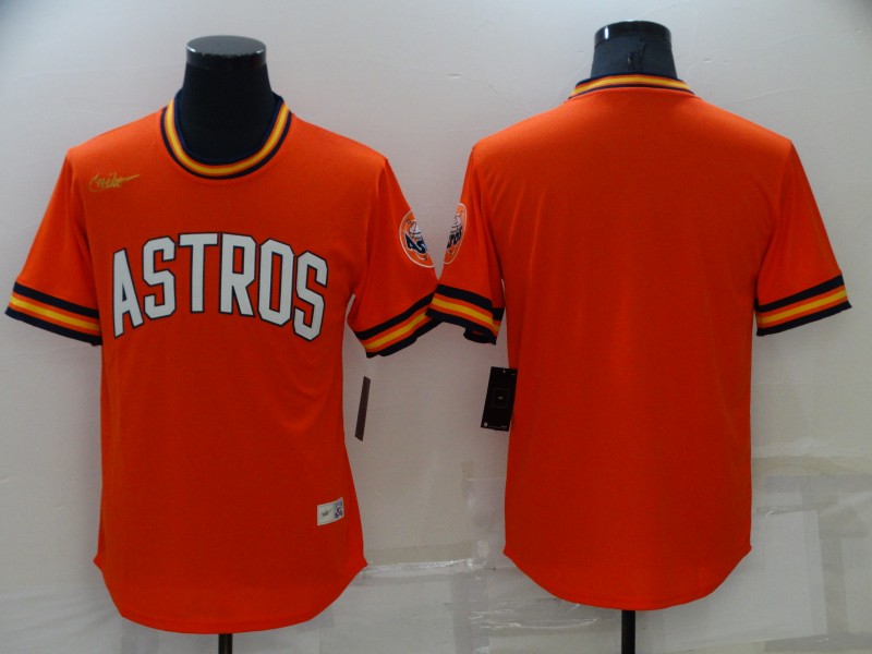 Men's Houston Astros Blank Orange Cooperstown Collection Cool Base Stitched Nike Jersey