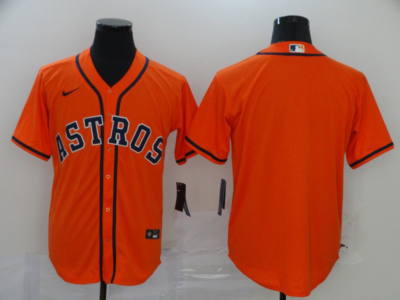 Men's Houston Astros Blank Orange Stitched MLB Cool Base Nike Jersey