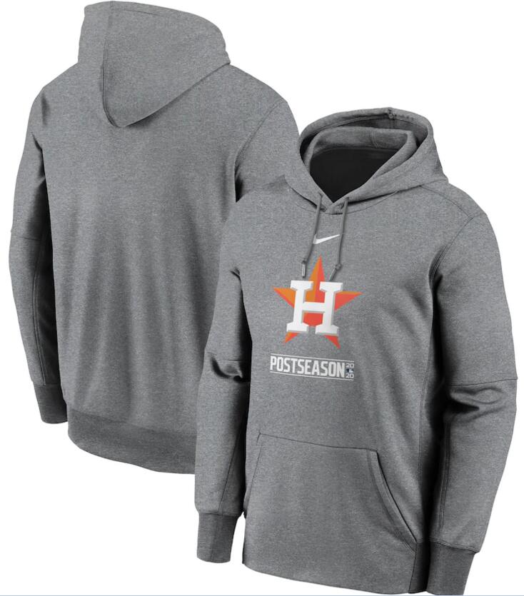 Men's Houston Astros Nike Gray 2020 Postseason Collection Pullover Hoodie