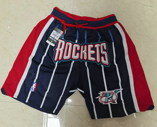 Men's Houston Rockets Navy Blue With Pocket Just Don Swingman Shorts