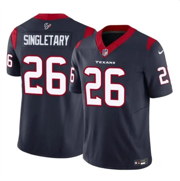 Men's Houston Texans #26 Devin Singletary Navy 2023 F.U.S.E. Vapor Untouchable Football Stitched Jersey