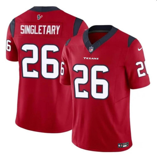 Men's Houston Texans #26 Devin Singletary Red 2023 F.U.S.E. Vapor Untouchable Football Stitched Jersey