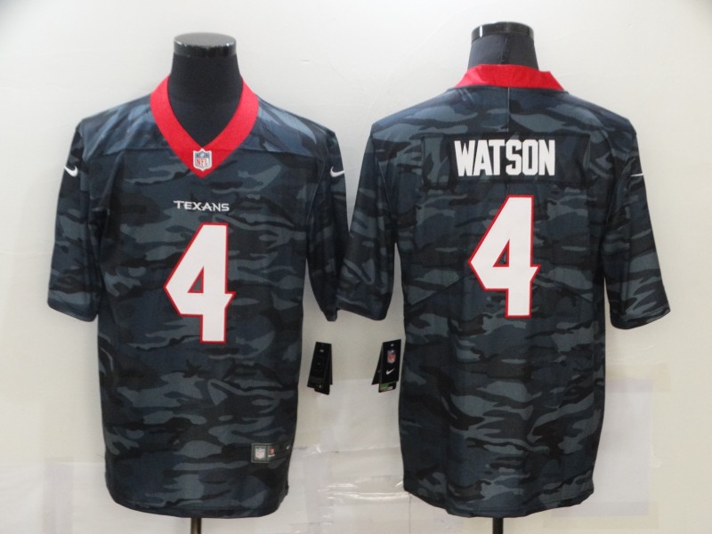 Men's Houston Texans #4 Deshaun Watson 2020 Camo Limited Stitched Nike NFL Jersey