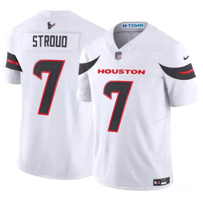 Men's Houston Texans #7 C.J. Stroud White 2024 Vapor F.U.S.E. Limited Stitched Jersey