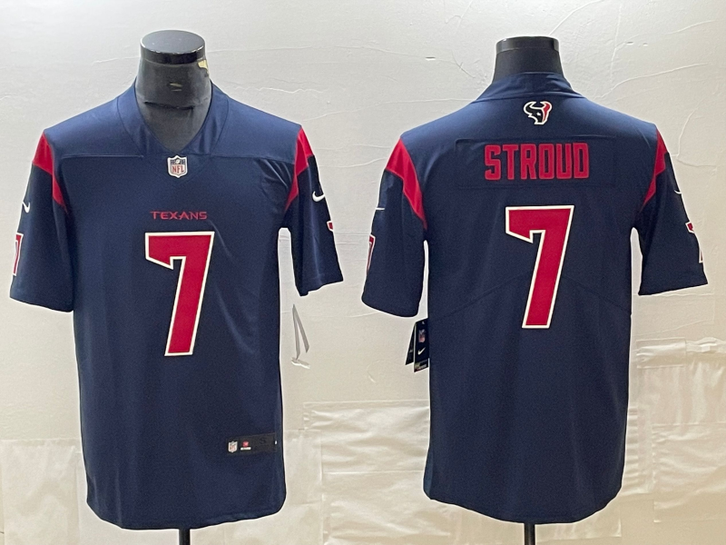 Men's Houston Texans #7 CJ Stroud Navy Blue New 2019 Color Rush Stitched NFL Nike Limited Jersey