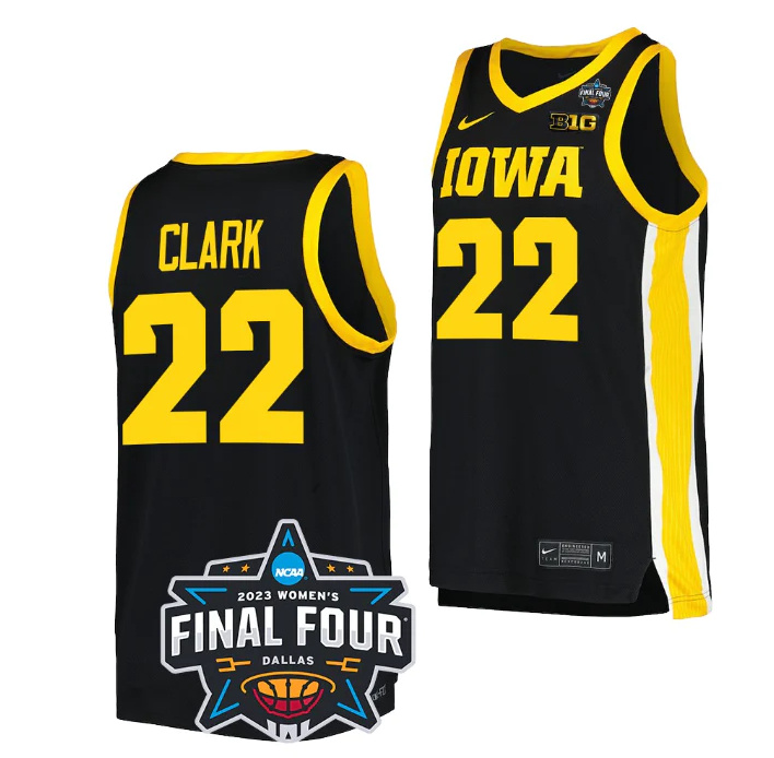 Men's Iowa Hawkeyes #22 Caitlin Clark Black College Stitched Basketball Jersey