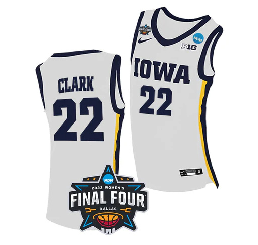 Men's Iowa Hawkeyes #22 Caitlin Clark White College Stitched Basketball Jersey