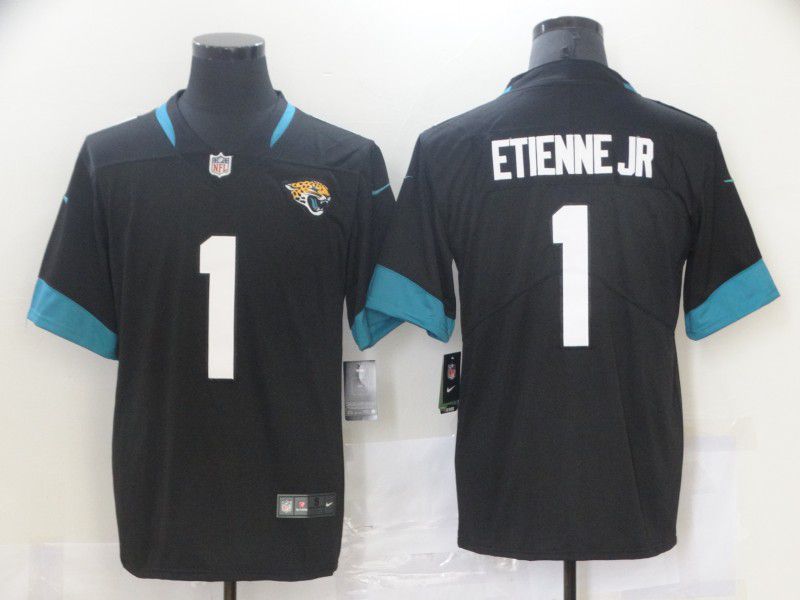 Men's Jacksonville Jaguars #1 Travis Etienne Jr Black 2021 Vapor Untouchable Stitched NFL Nike Limited Jersey