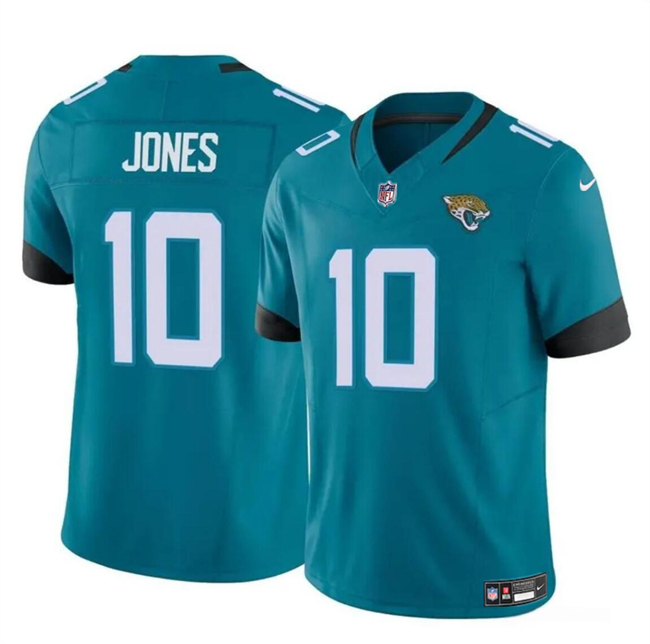 Men's Jacksonville Jaguars #10 Mac Jones Teal 2023 F.U.S.E Vapor Untouchable Limited Football Stitched Jersey