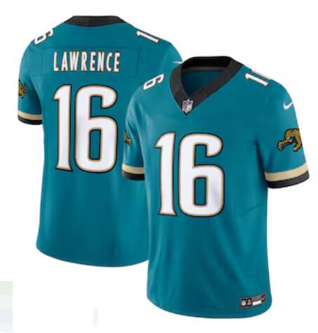 Men's Jacksonville Jaguars #16 Trevor Lawrence Nike Prowler Throwback Vapor F.U.S.E. Limited Teal Green Jersey